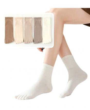 Чорапи с пръсти едноцветни 1371 комплект 5 чифта 